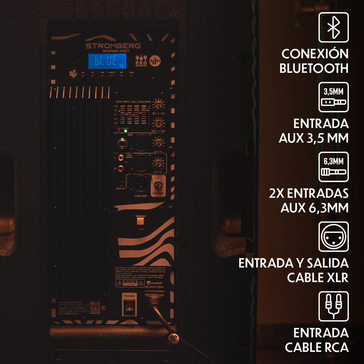 Torre de sonido profesional Stromberg Inspire-Pro en evento