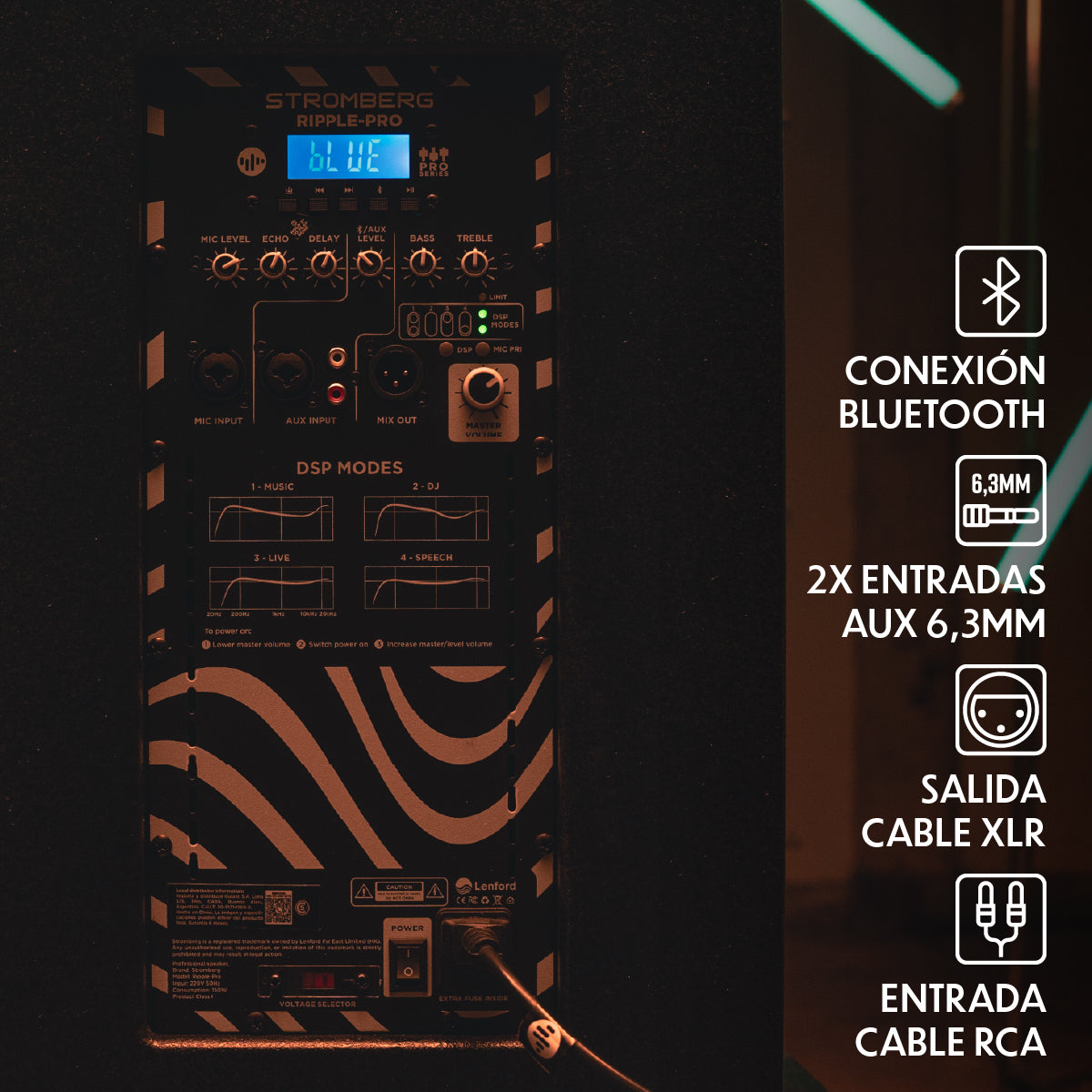 Parlante profesional Bafle Ripple Pro + auricular Eclipse de regalo! Stromberg