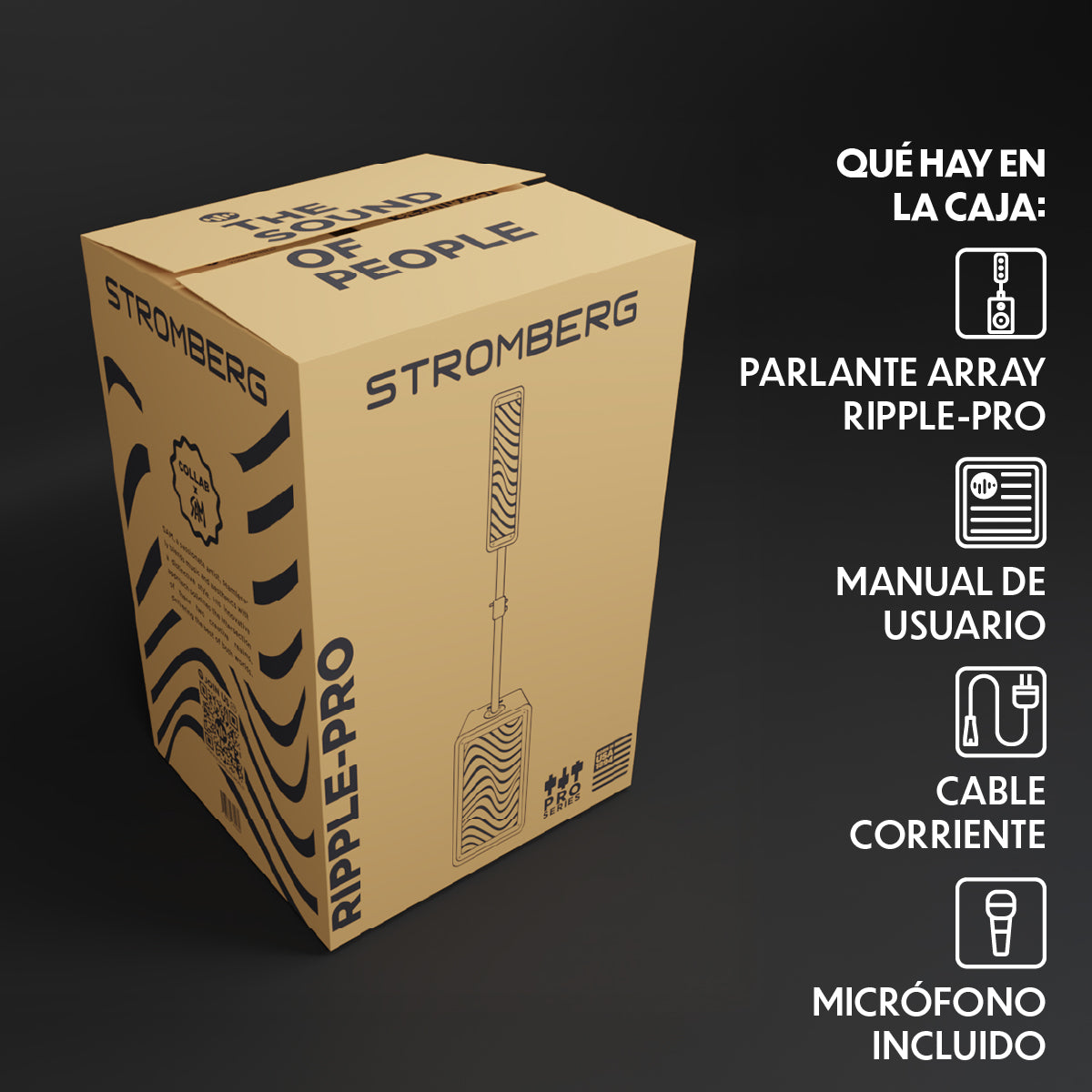 Parlante profesional Bafle Ripple Pro + auricular Eclipse de regalo! Stromberg 