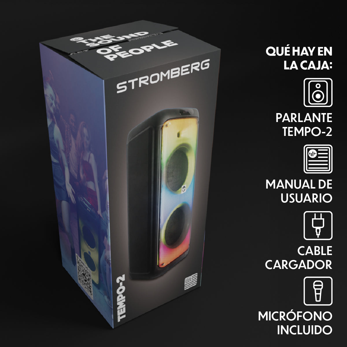 Parlante portatil Stromberg Tempo 2 negro entorno lifestyle